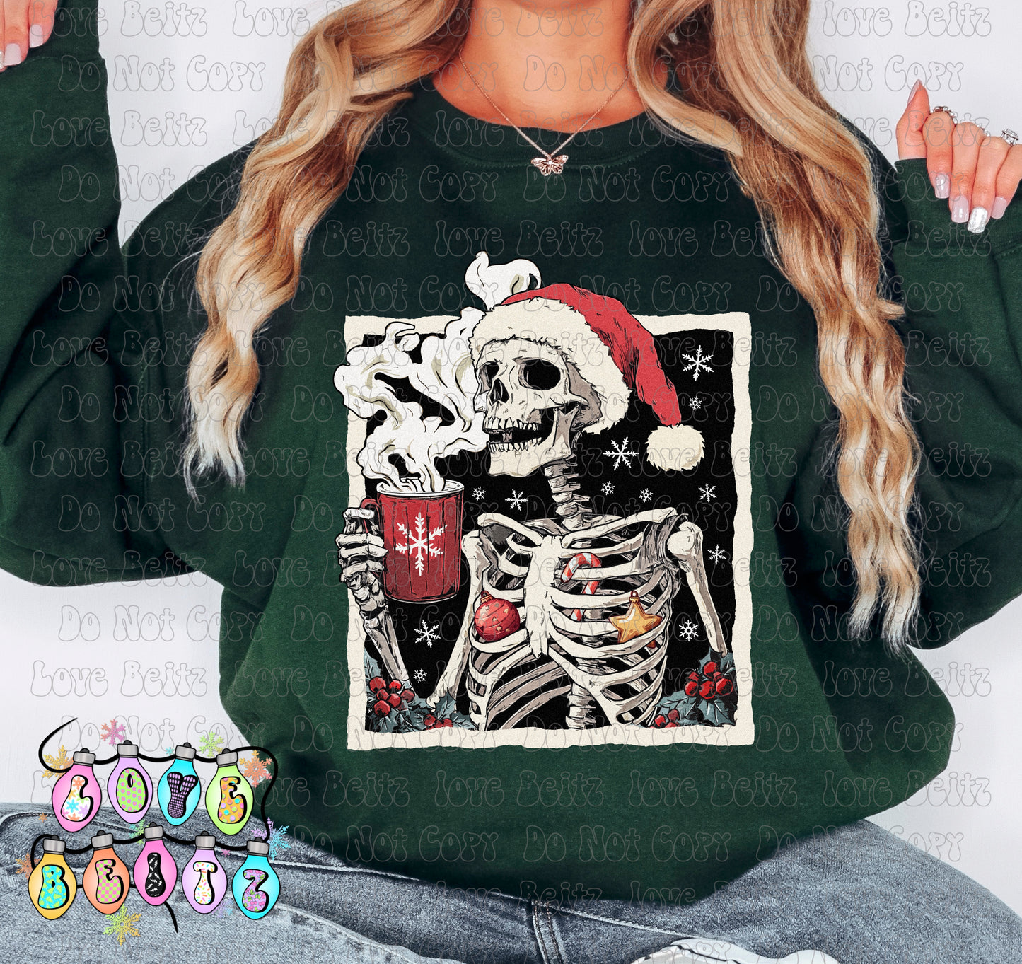 Coffee Skeleton Santa